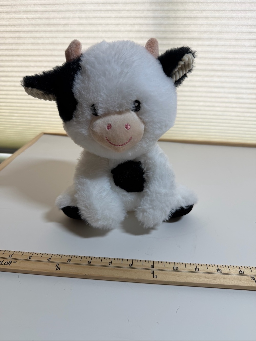 Spark Create Imagine Plush Cow - White & Black. Rattle and sensory ears